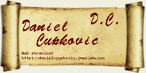 Daniel Čupković vizit kartica